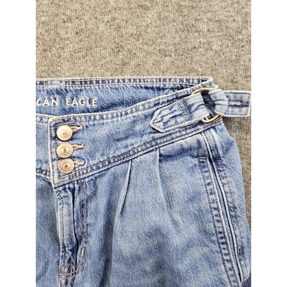American Eagle Jeans Women’s Size 6 Relaxed Mom Jeans Medium Wash Triple Button - Picture 5 of 11